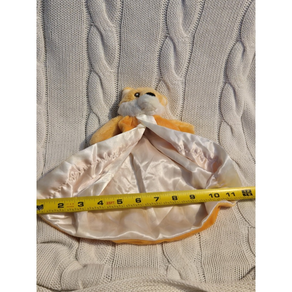 Vermont Teddy Bear Fox Buddy Blanket Lovey Security Blanket Orange Satin VTB - Picture 12 of 14